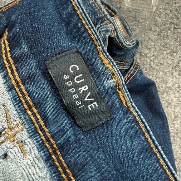 Curve Appeal Jeans Womens 8 Dark Blue Curve Creator High Rise Skinny Denim - Picture 10 of 12